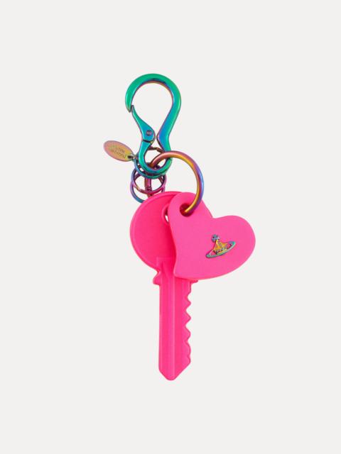 KEY AND HEART KEYRING
