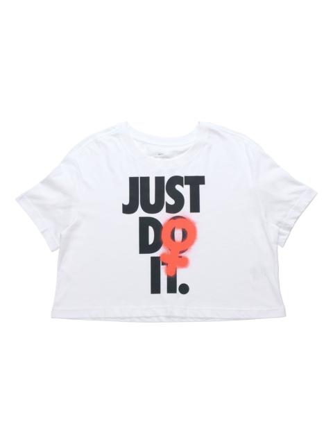 (WMNS) Nike Nsw Rebel Crop Short Sleeve White BV7171-100