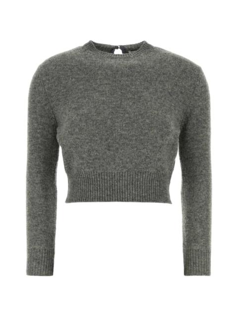 cropped crewneck sweater