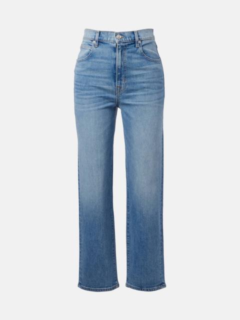 London cropped high-rise straight jeans