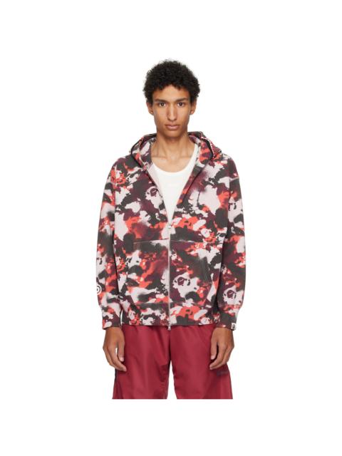 Red & Purple Map Camo Shark Full Zip Hoodie