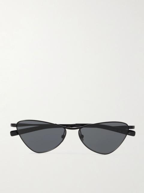 Cat-eye metal sunglasses Black