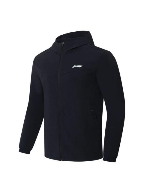 Li-Ning Logo Running Windbreaker 'Black' AFDS365-6