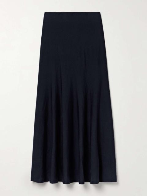 Mayu wool-blend midi skirt