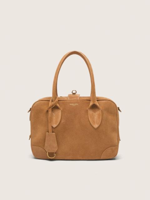 Vita Bag in camel-colored suede with gold details