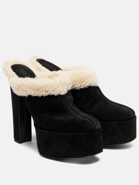 Malena 145 suede platform mules