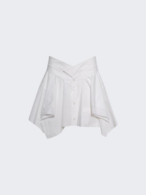 Cut Off Skirt White