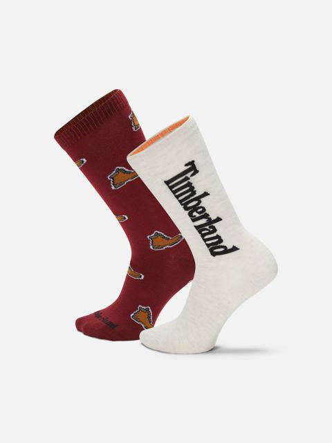 2-Pack Timberland® All Over Print Crew Sock