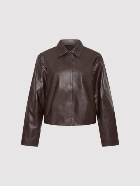 Cocoon Leather Jacket - Chocolate