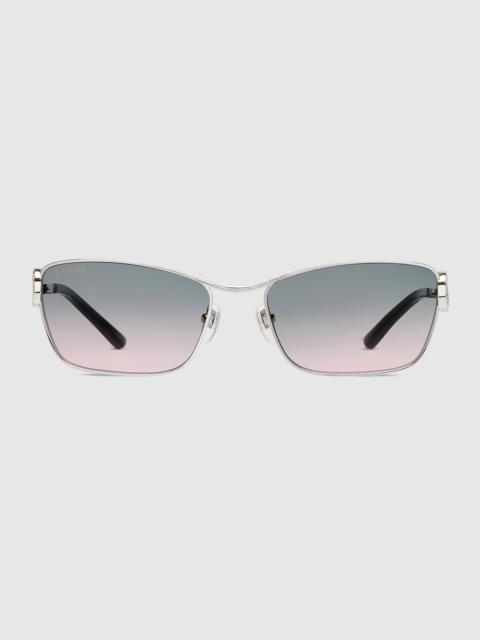 Rectangular frame sunglasses