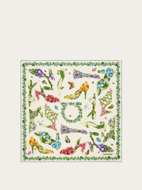 Eden shoes print silk foulard