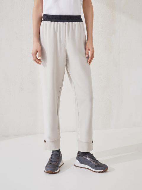Cotton smooth French terry trousers