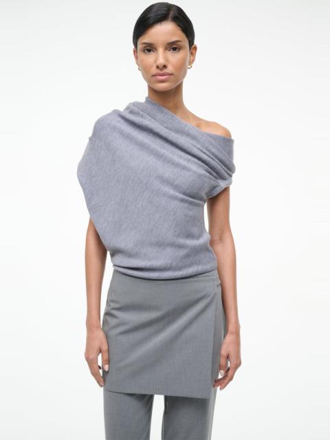 STAUD MABEL SWEATER HEATHER GREY