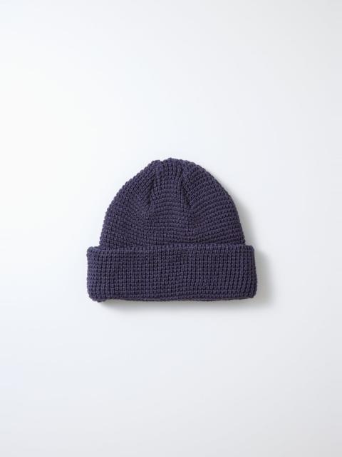 ROTOTO - COTTON WAFFLE KNIT WATCH CAP - FADED NAVY
