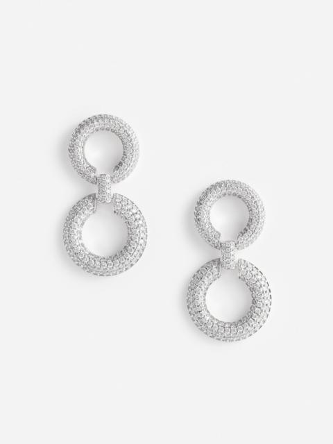 Crystal Link Two Tiered Earrings