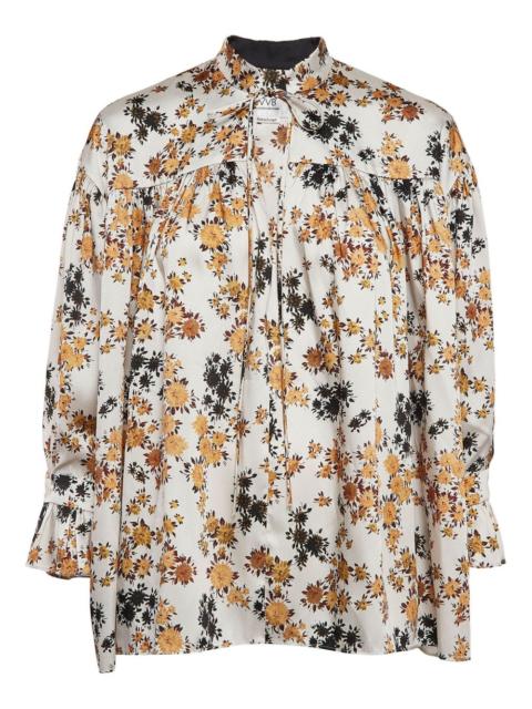 floral-print blouse