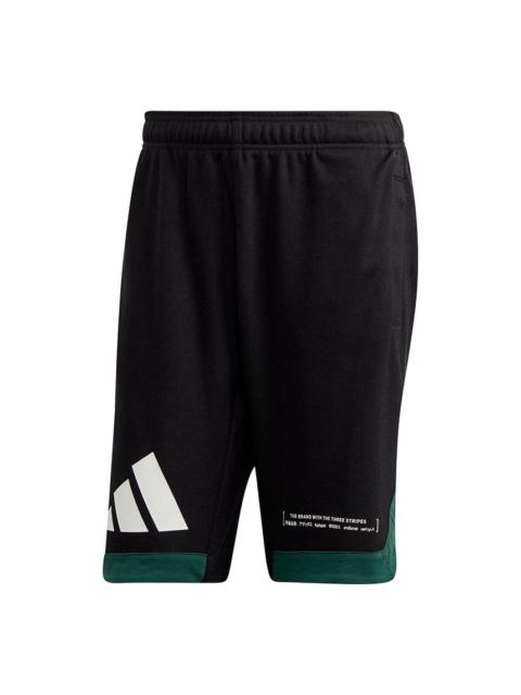 adidas M Pack Short Running Sports Logo Printing Training Breathable Shorts Black FP9375