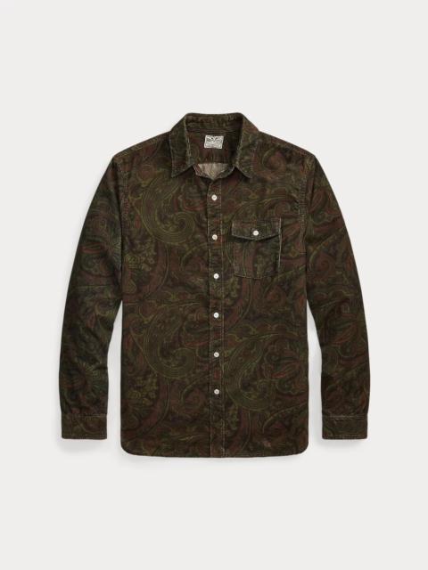 Paisley-Print Corduroy Workshirt