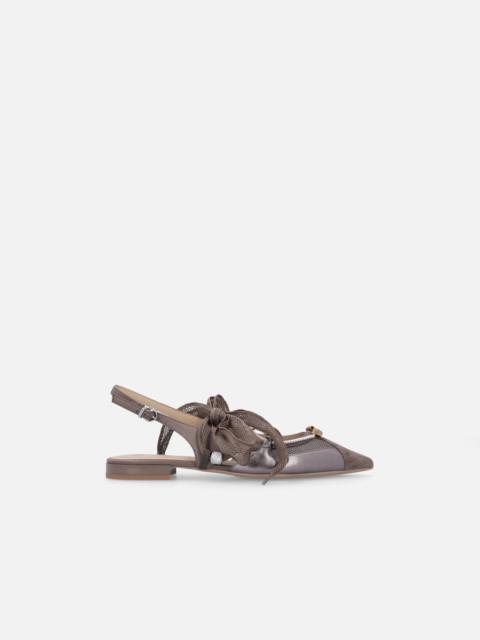 SLINGBACK BALLERINAS WITH TIES