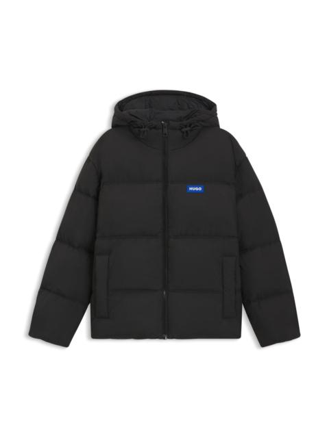 WATER-REPELLENT PADDED JACKET WITH BLUE LOGO LABEL