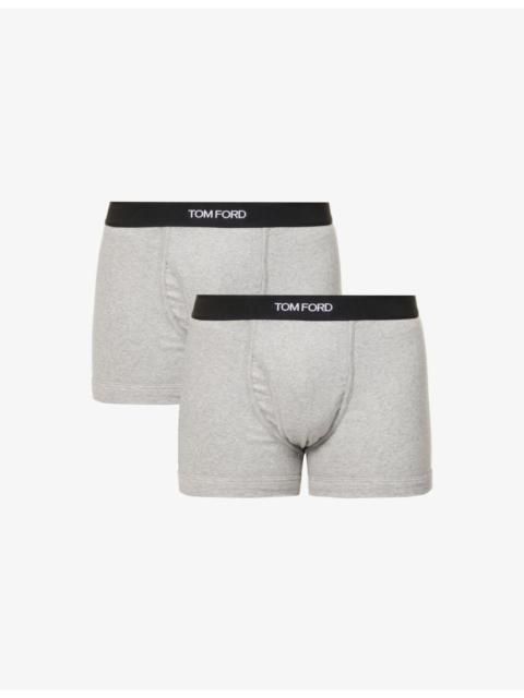 Logo-waistband stretch-cotton boxers pack of two
