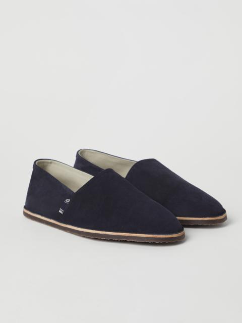 Suede slip-ons