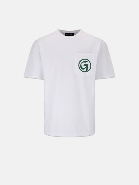 Men's 'G' Print T-shirt White/Green