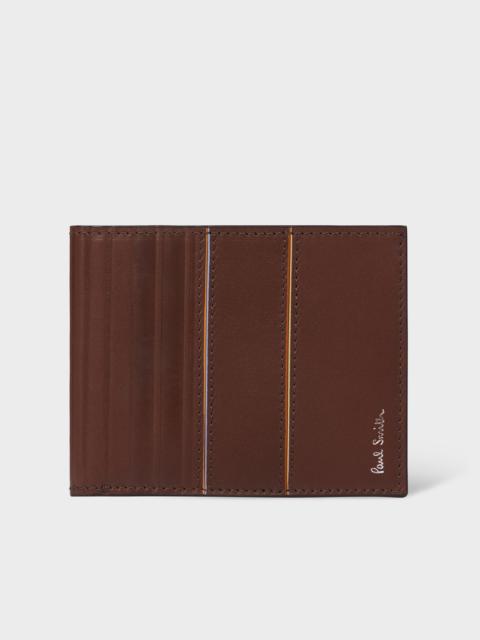 Dark Red Panel Compact Billfold Wallet
