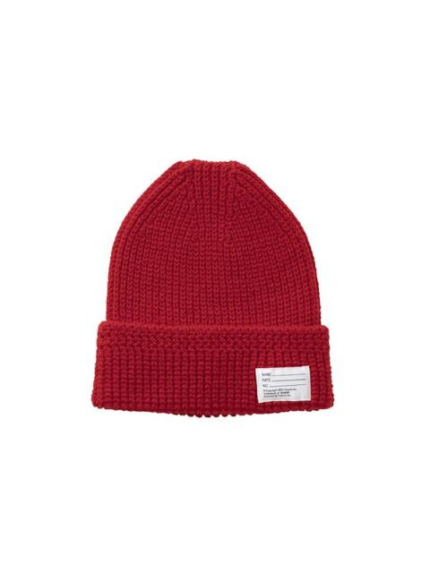 KNIT BEANIE (WOOL) RED