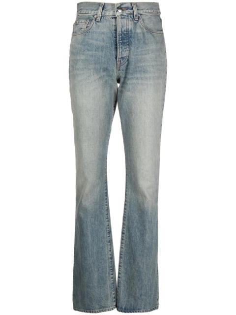 high-waist bootcut jeans