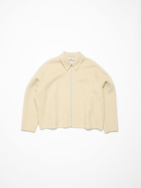 Wool zipper jacket - Oat beige