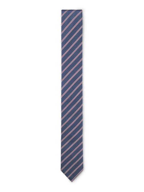 DIAGONAL-STRIPE TIE IN SILK