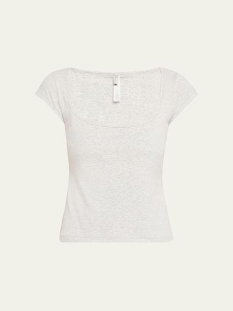 Scoop-Neck Cotton Jersey Tee