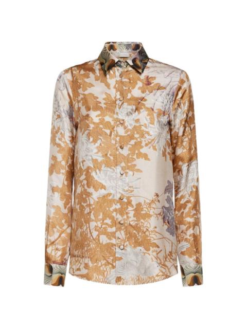 floral-print long-sleeve shirt