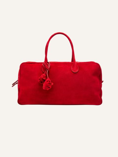 Large Brigitte bag in red suede