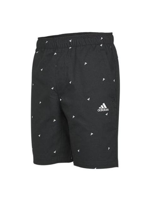 adidas Fi Short Aop Logo Printing Athleisure Casual Sports Shorts Black GP0948