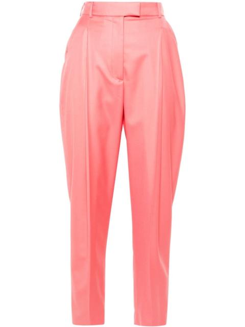 pleat detail tapered trousers