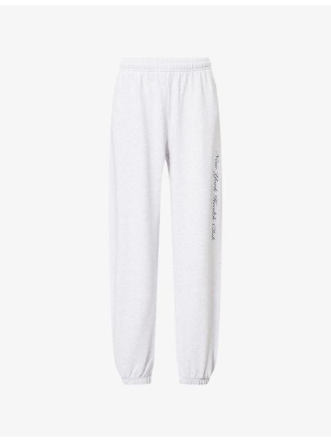 Health Club Logo-Print Cotton Jogging Bottoms