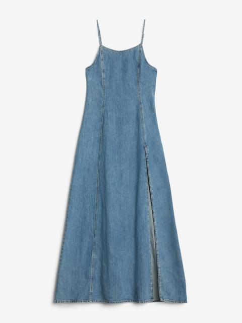 Indigo Linen Sleeveless Maxi Dress in Arizona