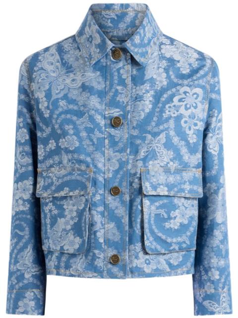 denim jacquard jacket