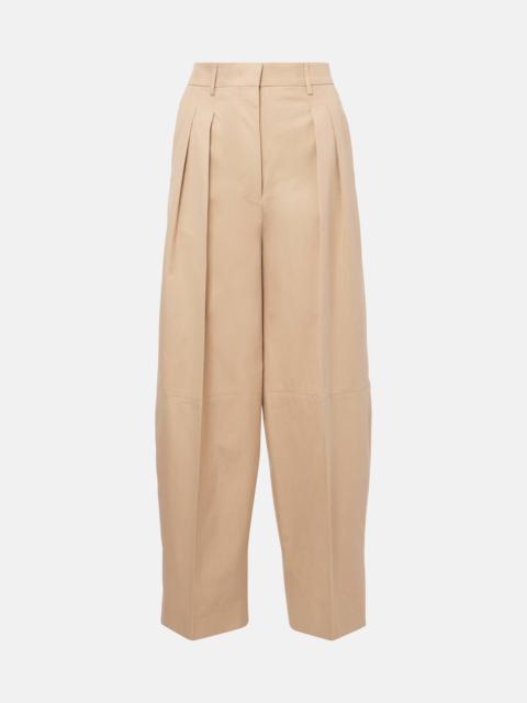 Dash high-rise cotton wide-leg pants