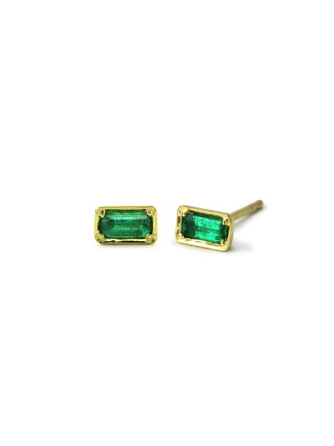 Leone 14K Yellow Gold Emerald Earrings green