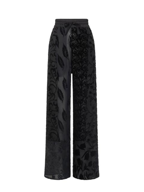 REGENERATED RASO SILK SCARVES DRAWSTRING TROUSERS