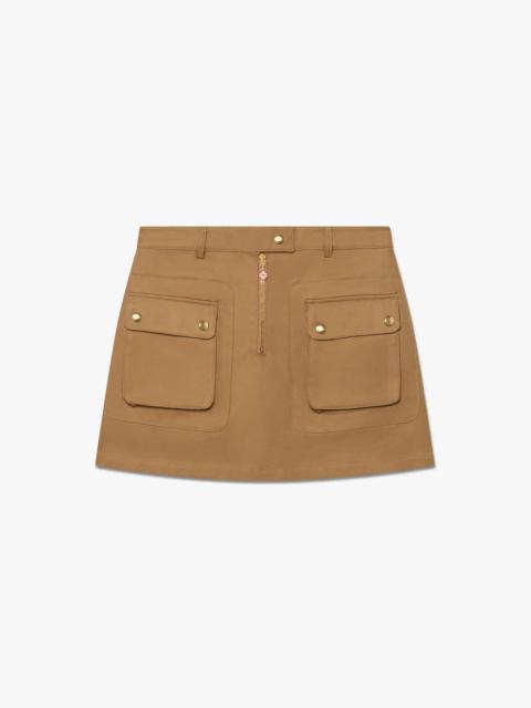 Beige Cotton Pocket Mini Skirt | Casablanca Paris