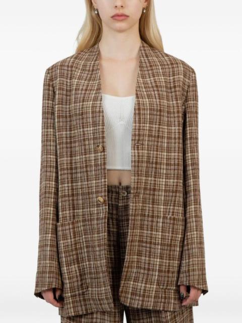checked coat