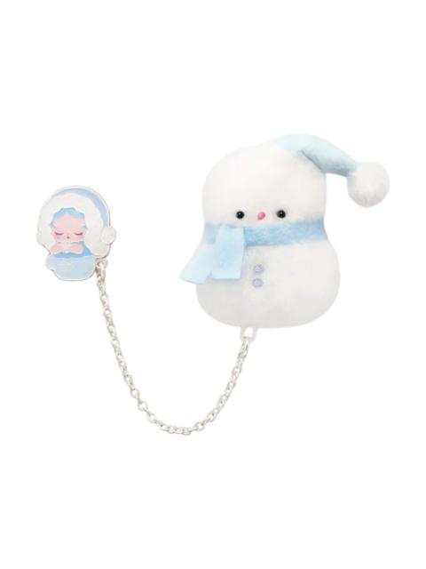 Pop Mart POP BEAN Fluffy & Cozy Series SKULLPANDA Fuzzy Snowman Secret Edition Fridge Magnet