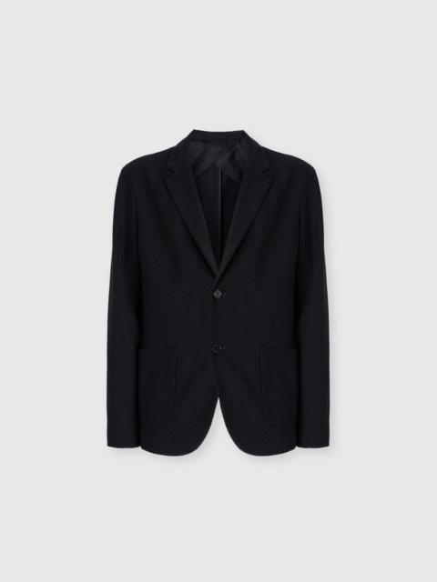 Single-Breasted Jacket with Zigzag Pattern