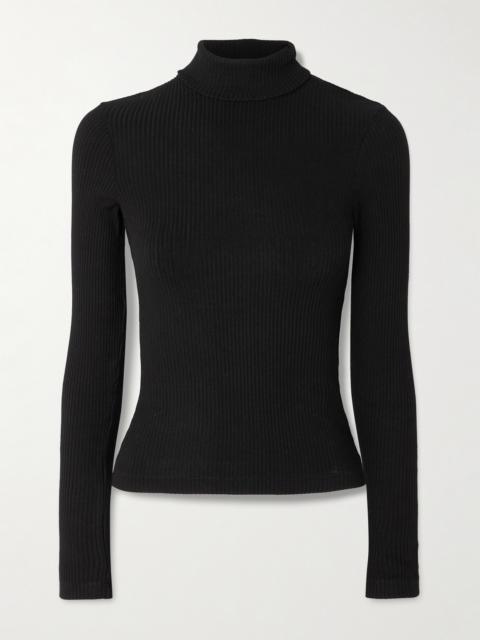Caradene Ribbed Stretch-lyocell Turtleneck Sweater