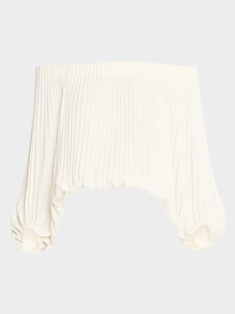 Sienna Pleated Off-The-Shoulder Top