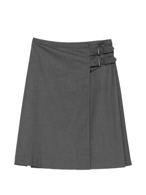 Dunst Buckle A-line Midi Skirt
